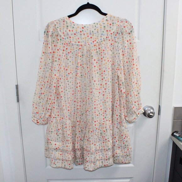 Anthropologie Maeve Paccia Button down Tunic size XS Geometric Tiered - Picture 4 of 5
